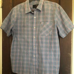 Large Hurley Nike Dri-Fit short sleeve button down